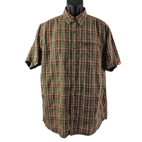 The North Face Men’s Size Large Plaid Button Casual Outdoor Short Sleeve Shirt - Picture 11 of 16